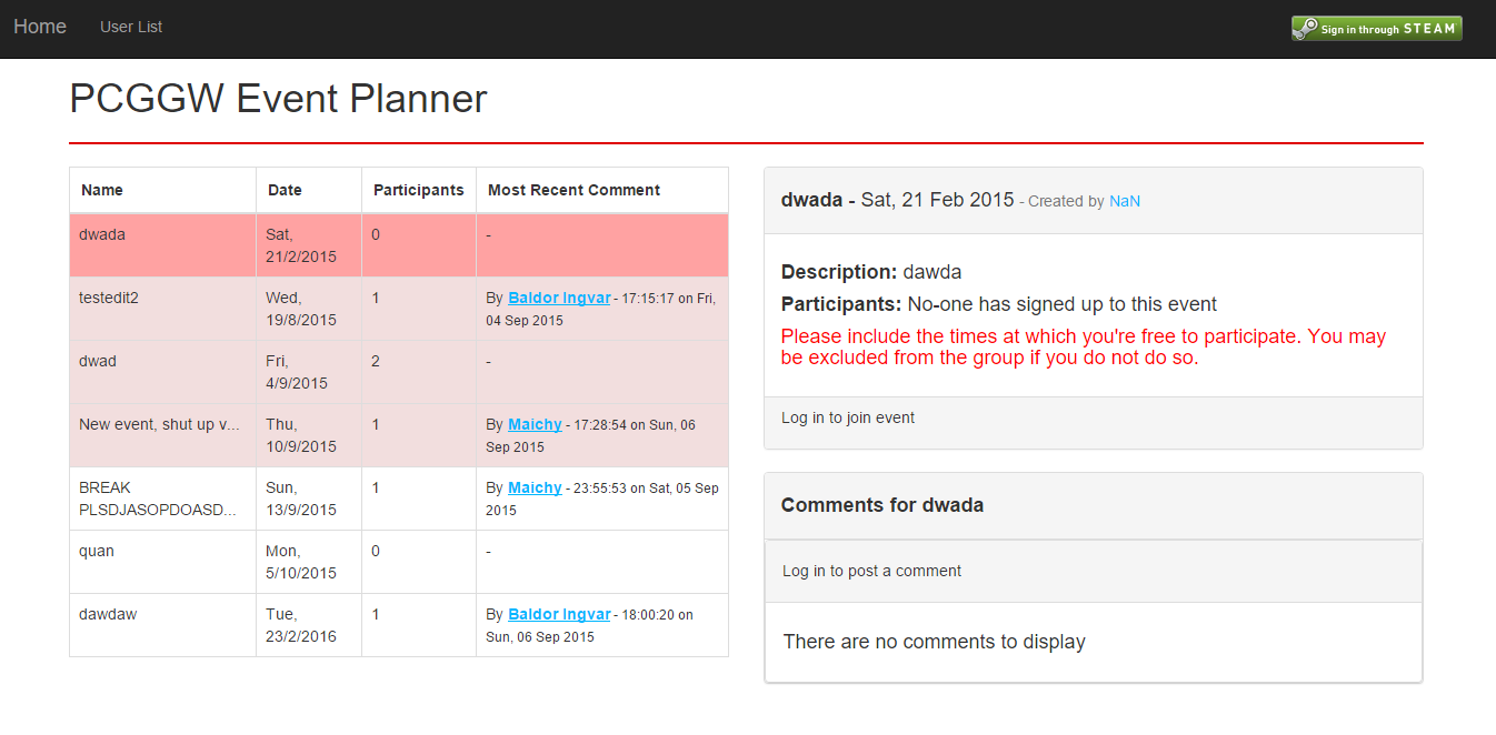 Main page after some small redesigns